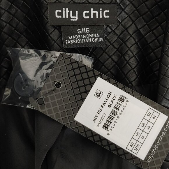 Women's Fallon Pu Jacket Faux Leather Black Women's Size US 16 - Picture 10 of 12